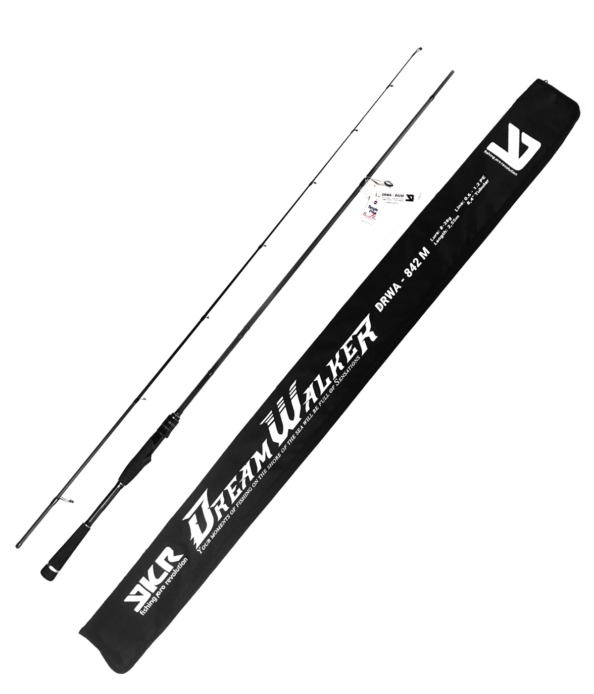 Caña de pescar spinning YKR DreamWalker 842M con funda protectora original.