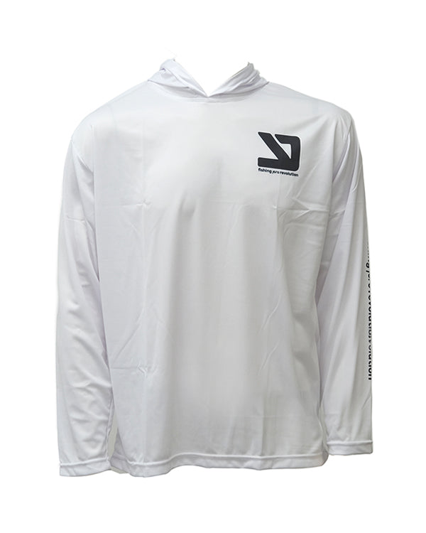 Camiseta Hoodie YKR Blanks UPF50+ White vista frontal