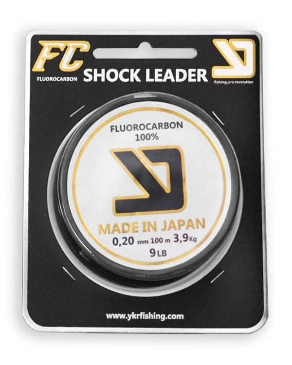 Línea de Fluorocarbono YKR FC Shock Leader 0,20 mm 100 m con resistencia de 3,9 kg.
