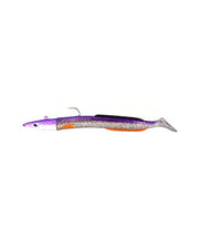 Señuelo YKR Happy Eel 120 mm Purple Magic con reflejos intensos para atraer peces activos.
