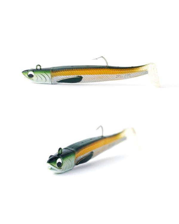 Señuelo de vinilo Kisu Shad 50 mm 5 g color Green Natural de YKR, imitación realista de anchoa para pesca a spinning
