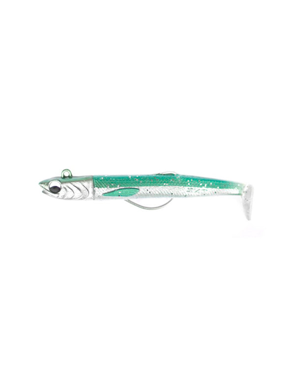 Señuelo de vinilo Kisu Shad 50 mm 8 g color Sugar Green de YKR, natación natural tipo pez pasto