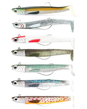 Gama completa de colores del señuelo de vinilo Kisu Shad 70 mm de YKR, diseño realista tipo anchoa.