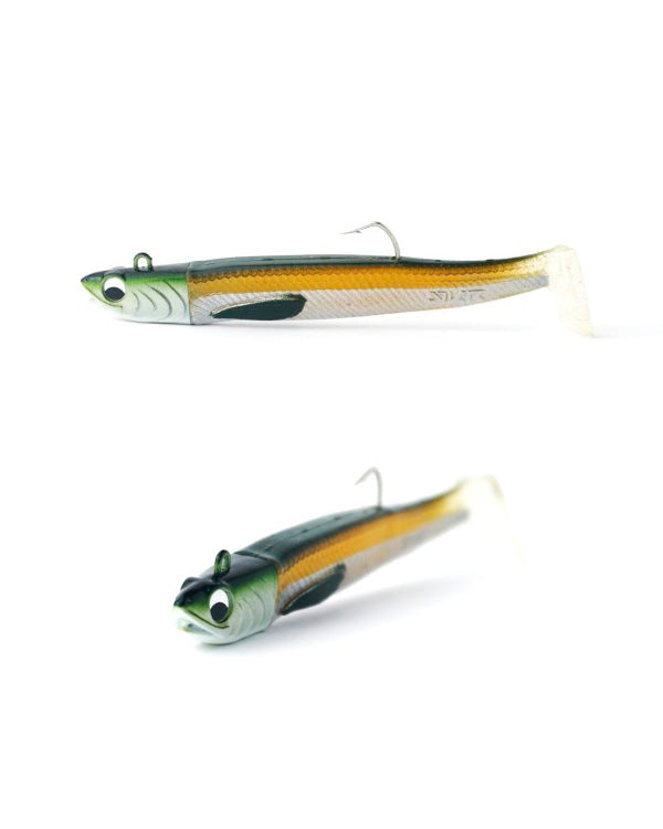 Señuelo de vinilo Kisu Shad 90 mm 20 g color Green Natural de YKR, imitación realista tipo anchoa para pesca a spinning