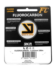 YKR FC Shock Leader Fluorocarbon 0.393 mm 100 m with 10.50 kg strength.
