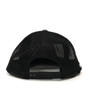Back view of the YKR Grey fishing cap with adjustable snap closure.