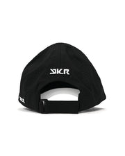 Back view of YKR white fishing cap with adjustable velcro strap.