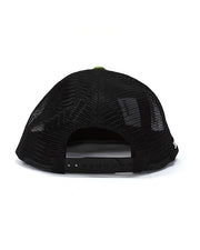 Rear view of the YKR Green fishing cap with adjustable snap closure.