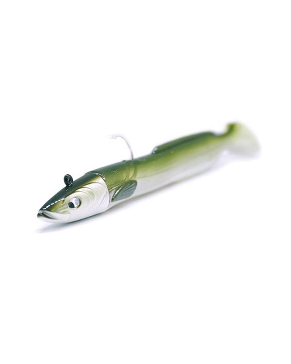 YKR Happy Eel 150mm Green Natural soft lure with natural color pattern for saltwater predators.
