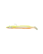 Señuelo de vinilo YKR Happy Eel 150 mm Yellow Tiger con alto contraste para atraer depredadores en largas distancias.

