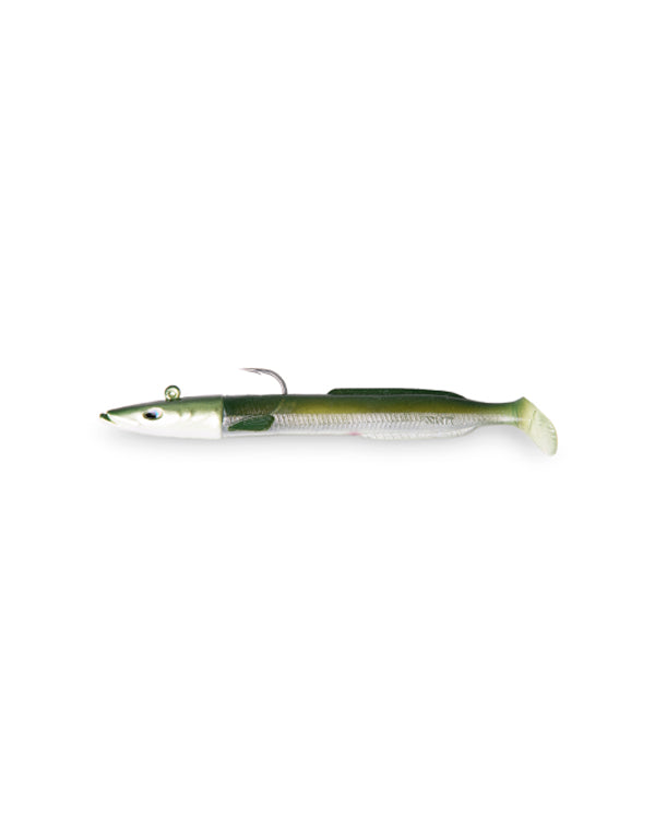 YKR Happy Eel 80 mm Green Natural soft lure with natural sand eel imitation.
