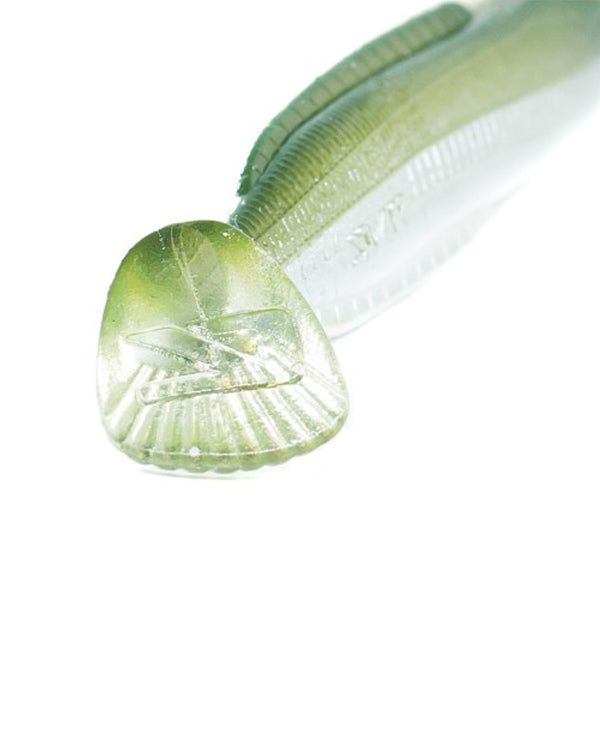 YKR Happy Eel 150mm Green Natural soft lure with natural color pattern for saltwater predators.
