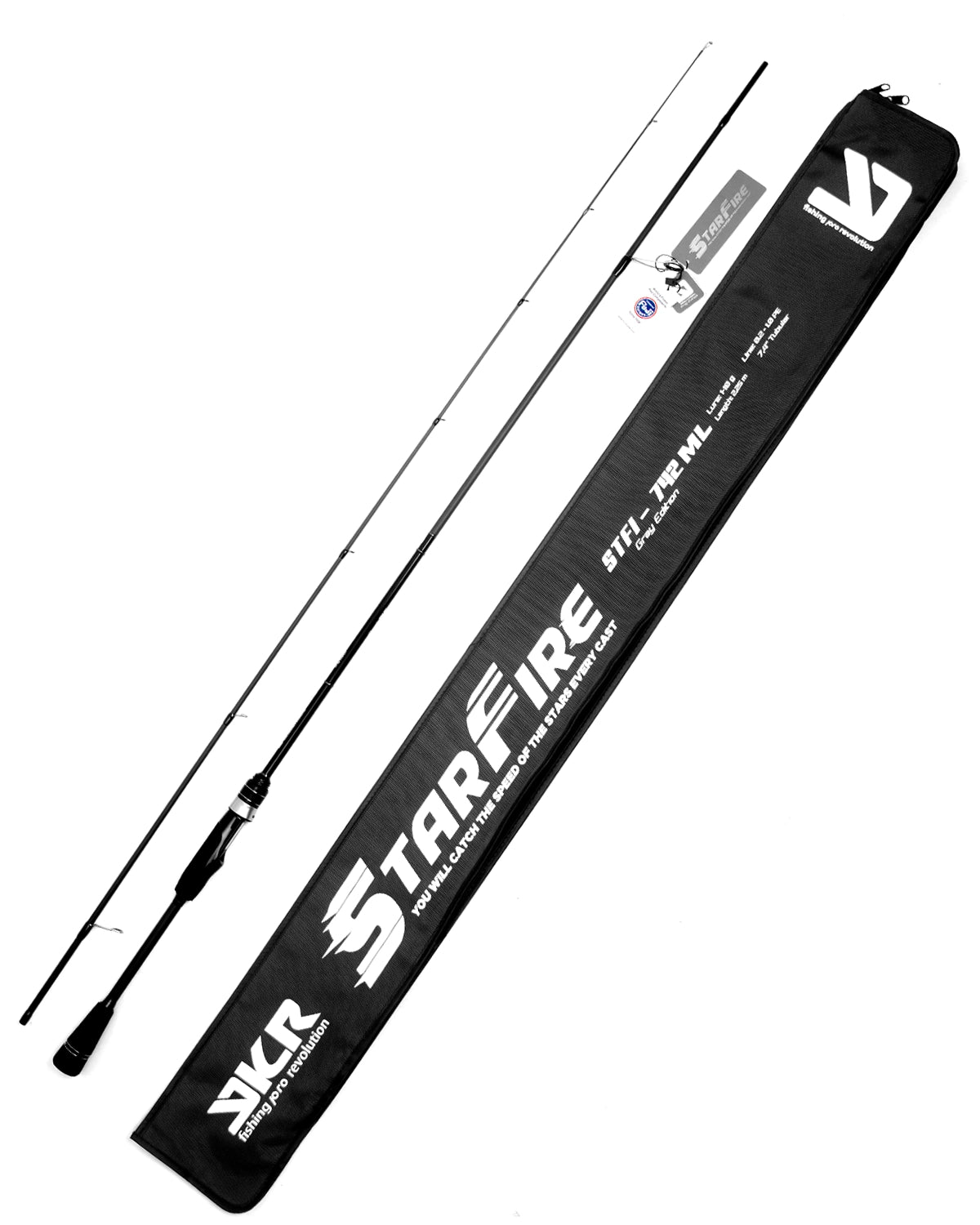 Caña YKR Starfire 742 ML Gray Edition para light spinning