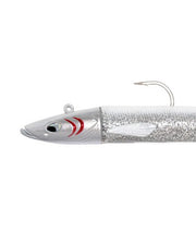 YKR Happy Eel 150mm White Snow soft lure designed for clear-water and low-light fishing conditions.
